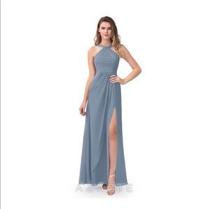 Azazie Mellie Dress - Dusty Blue